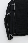 BASERANGE Pleated Linen Cotton Top TOSK-LC-AU23 Black
